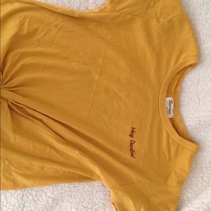 yellow "hey darling' " tee